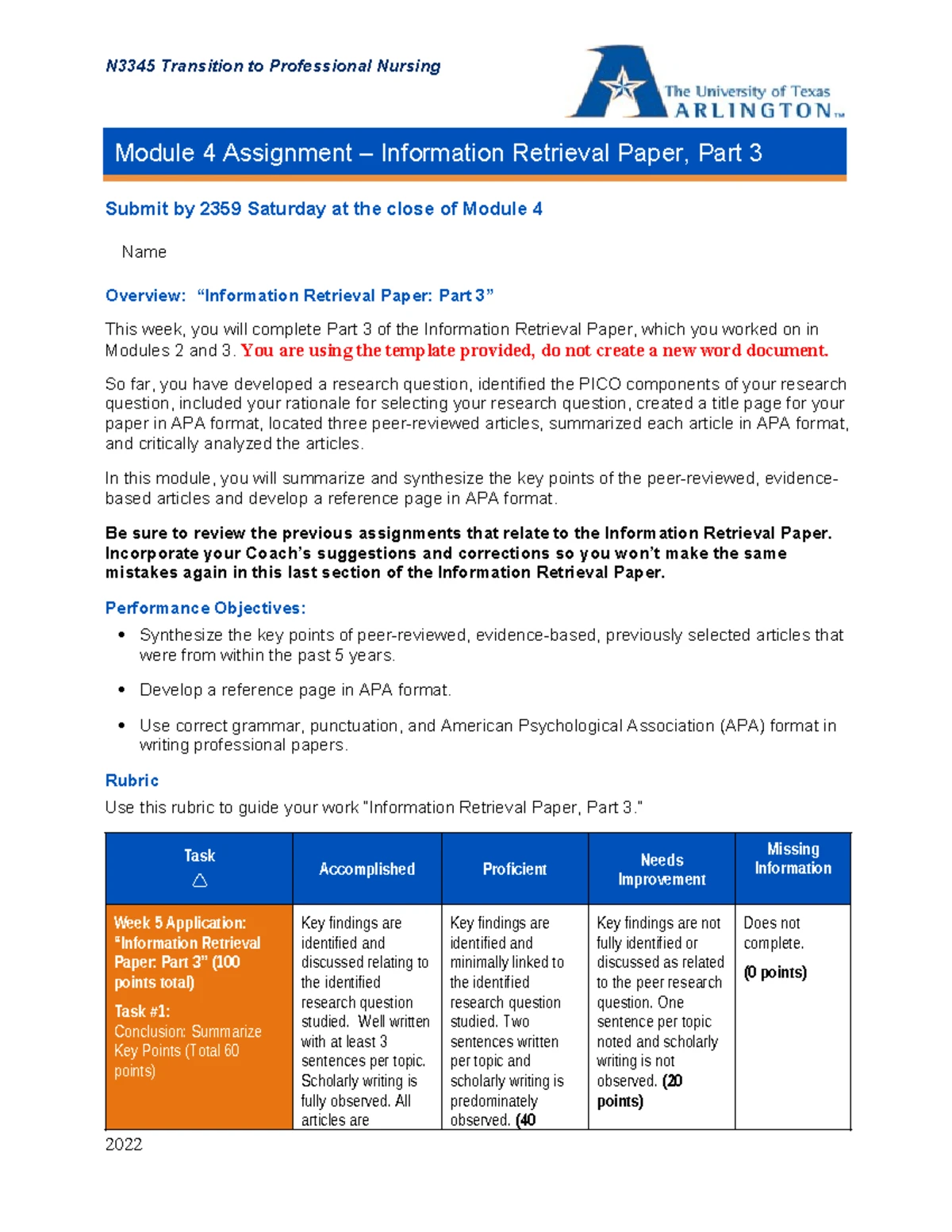 N3345 Information Retrieval Paper: Synthesis and References Part 3 ...