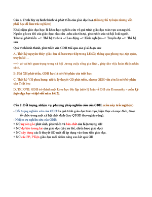 [Solved] Phn tch vai tr ca gio dc i vi qu trnh hnh thnh v pht trin nhn ...