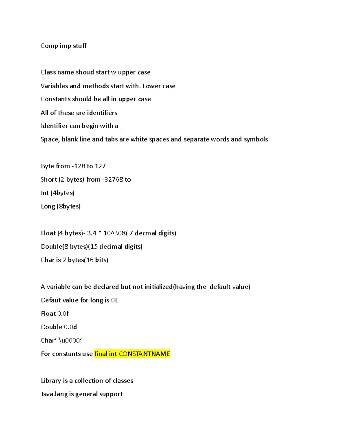 COMP248 Fall 2022 outline - Concordia University COMP 248 – Object ...