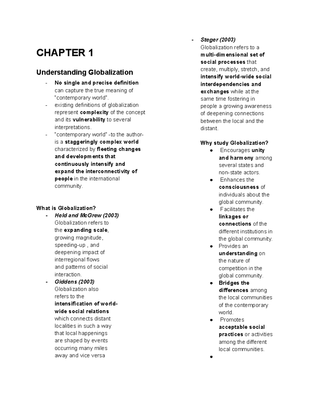 TCW 101: Chapter 1 - Understanding Globalization and Its Dimensions ...