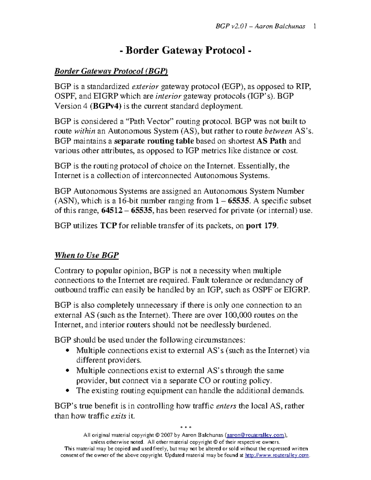 BGP Overview and Configuration Guide - CCNA - Studocu