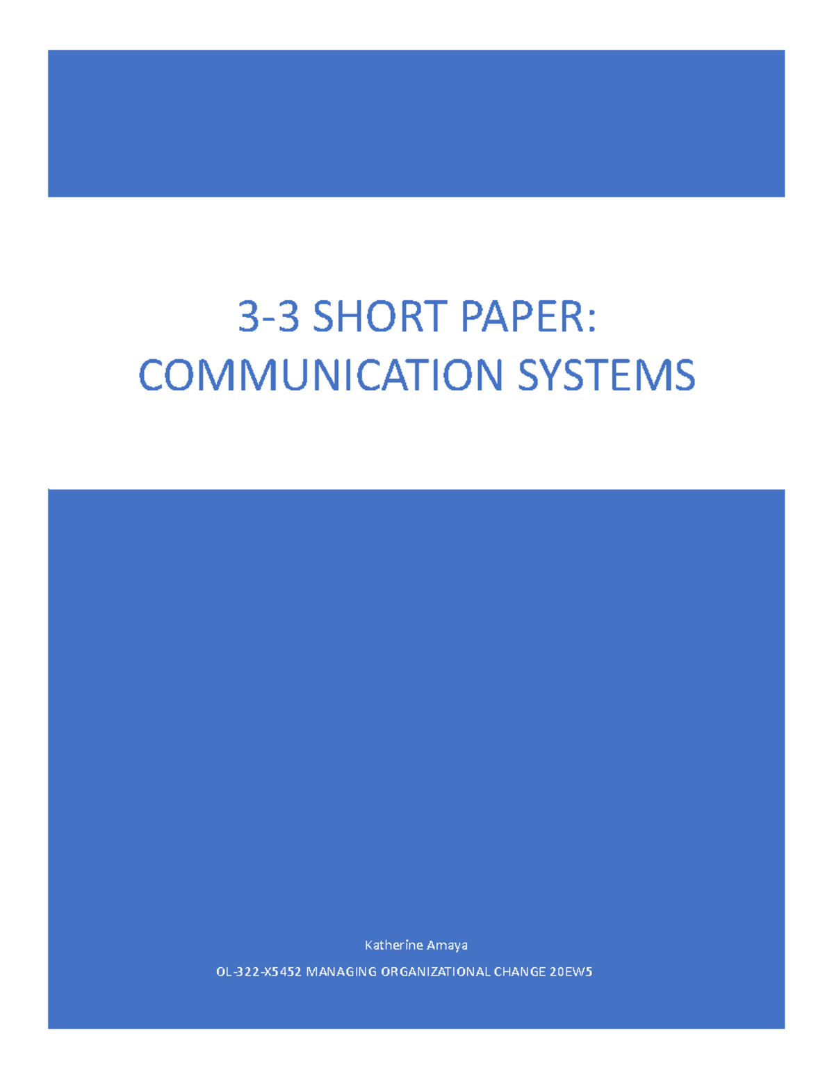 OL-322-X5452 Short Paper on Communication Systems for Change Management ...