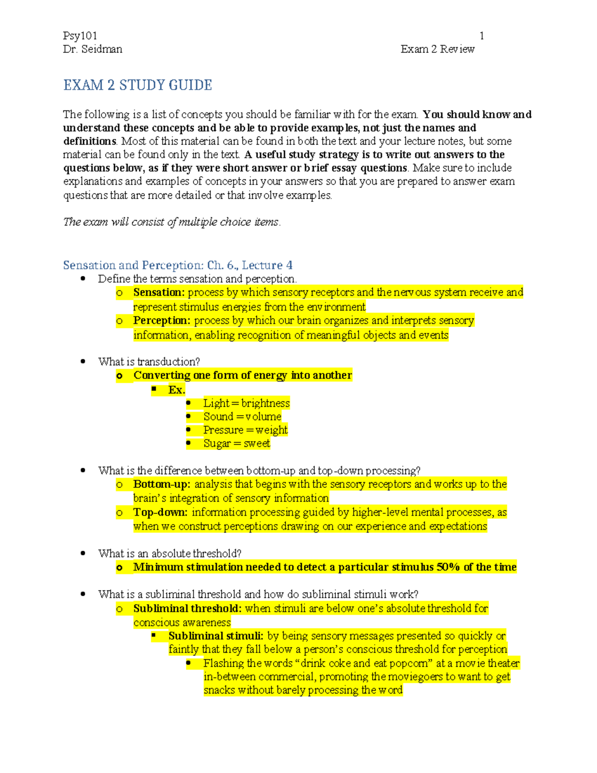 Cognitive Development and Learning Theories: PSY101 Exam 2 Study Guide ...