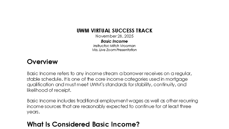 UWM VST 11-28-2025: Understanding Basic Income for Mortgage ...