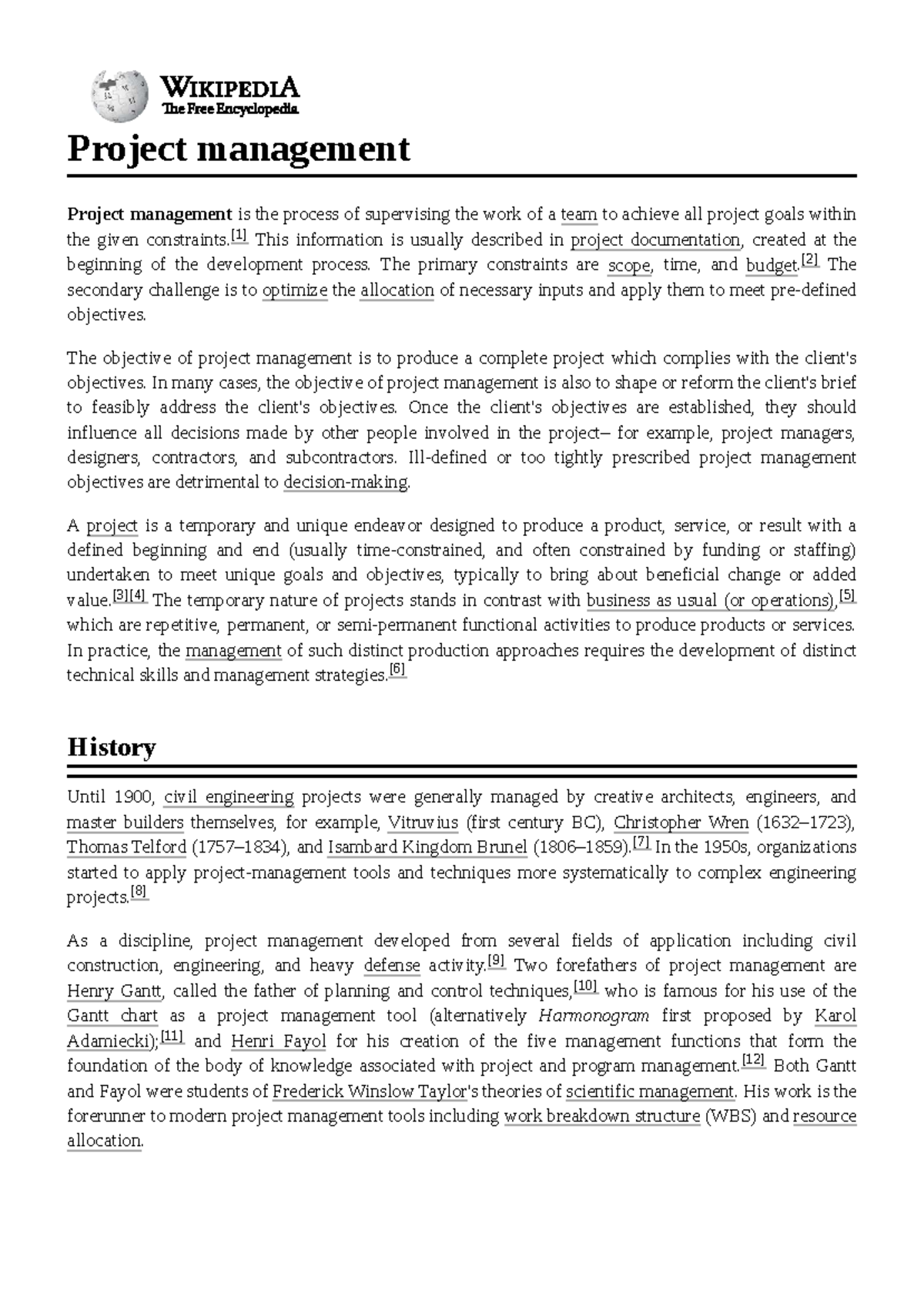 Project Management Overview and Key Concepts - NA - Studocu