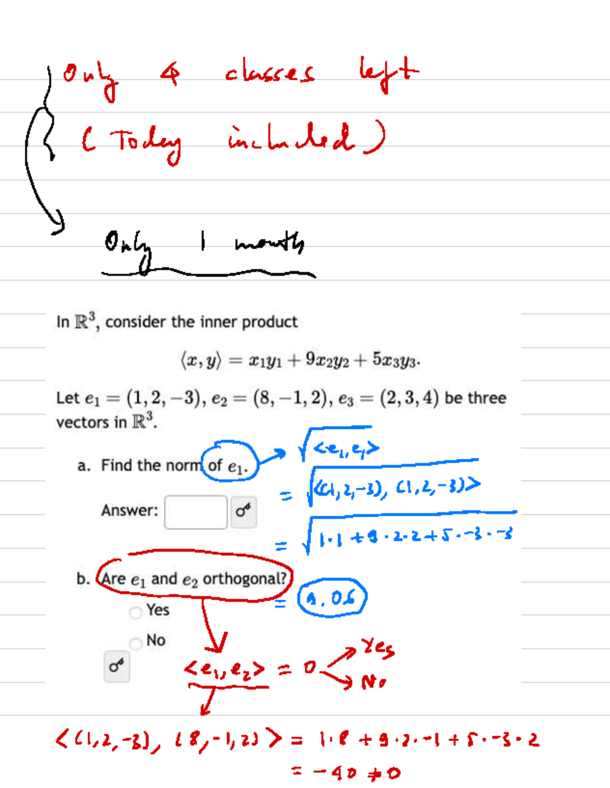 Linear Algebra Concepts and Projections (MATH 101) - Studocu
