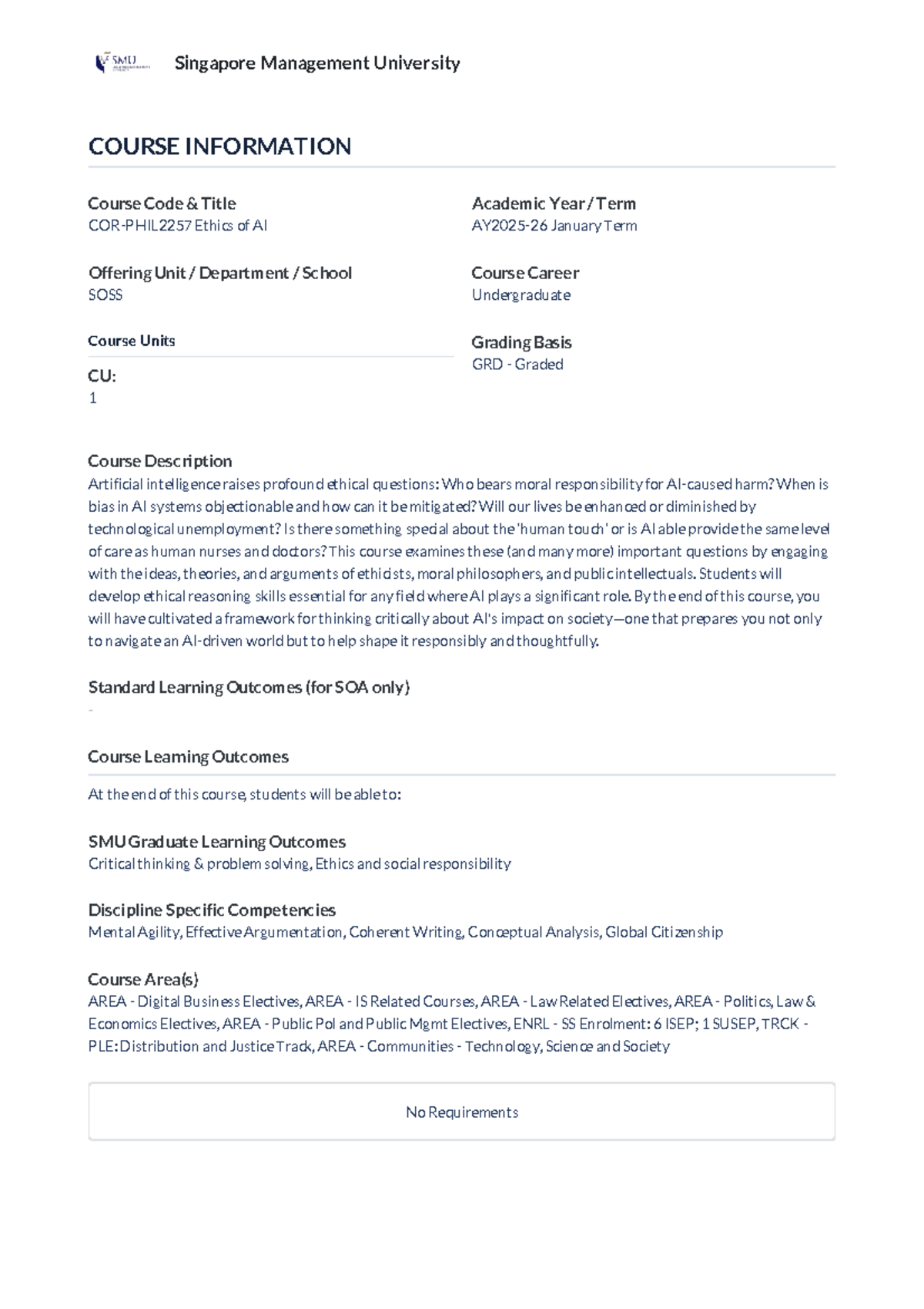 Ethics of AI (SOSS 101) - Course Syllabus for January Term - Studocu