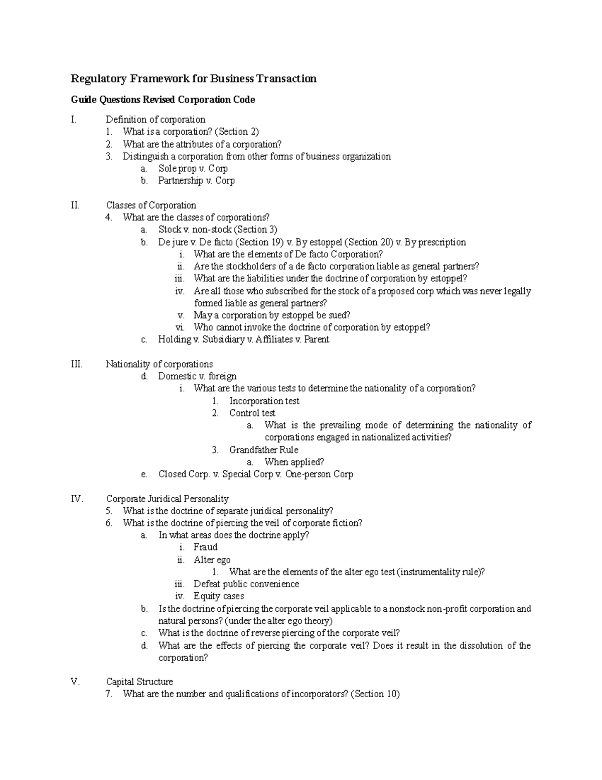 Guide Questions RCC Complete AJFQ - Regulatory Framework for Business ...