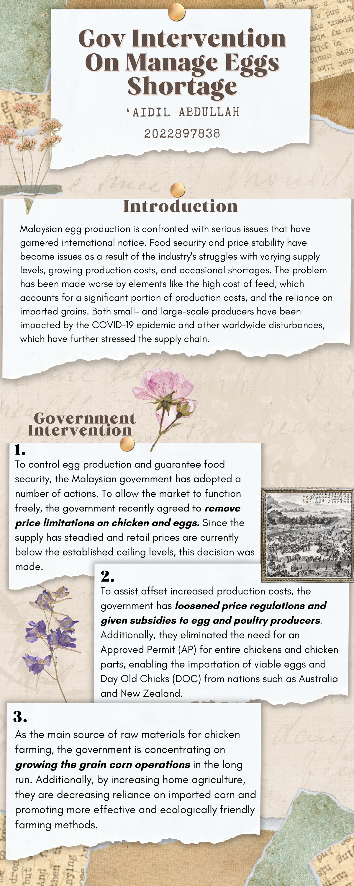 ECO648 Individual Assignment: Analyzing Gov Intervention in Egg ...