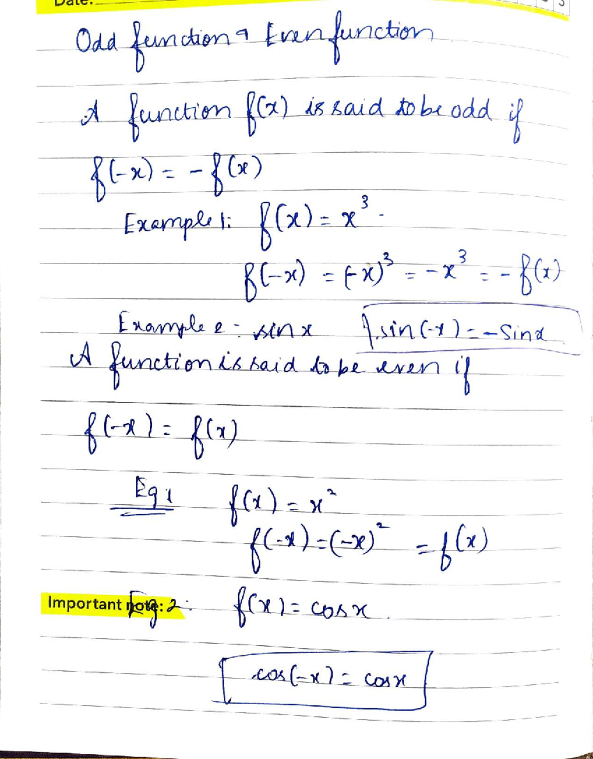 Fourier Series Problems: Odd and Even Functions Analysis - Studocu