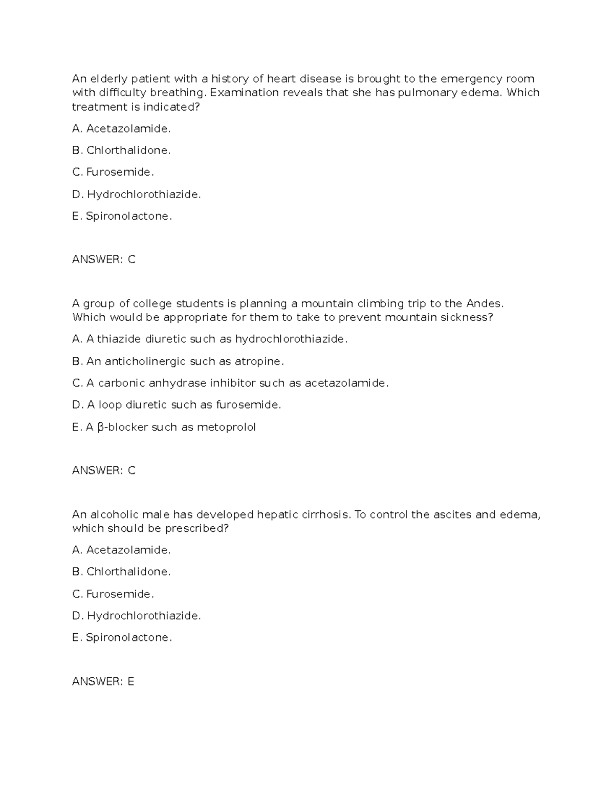 Pharma Notes: Diuretics and Their Clinical Applications - Studocu