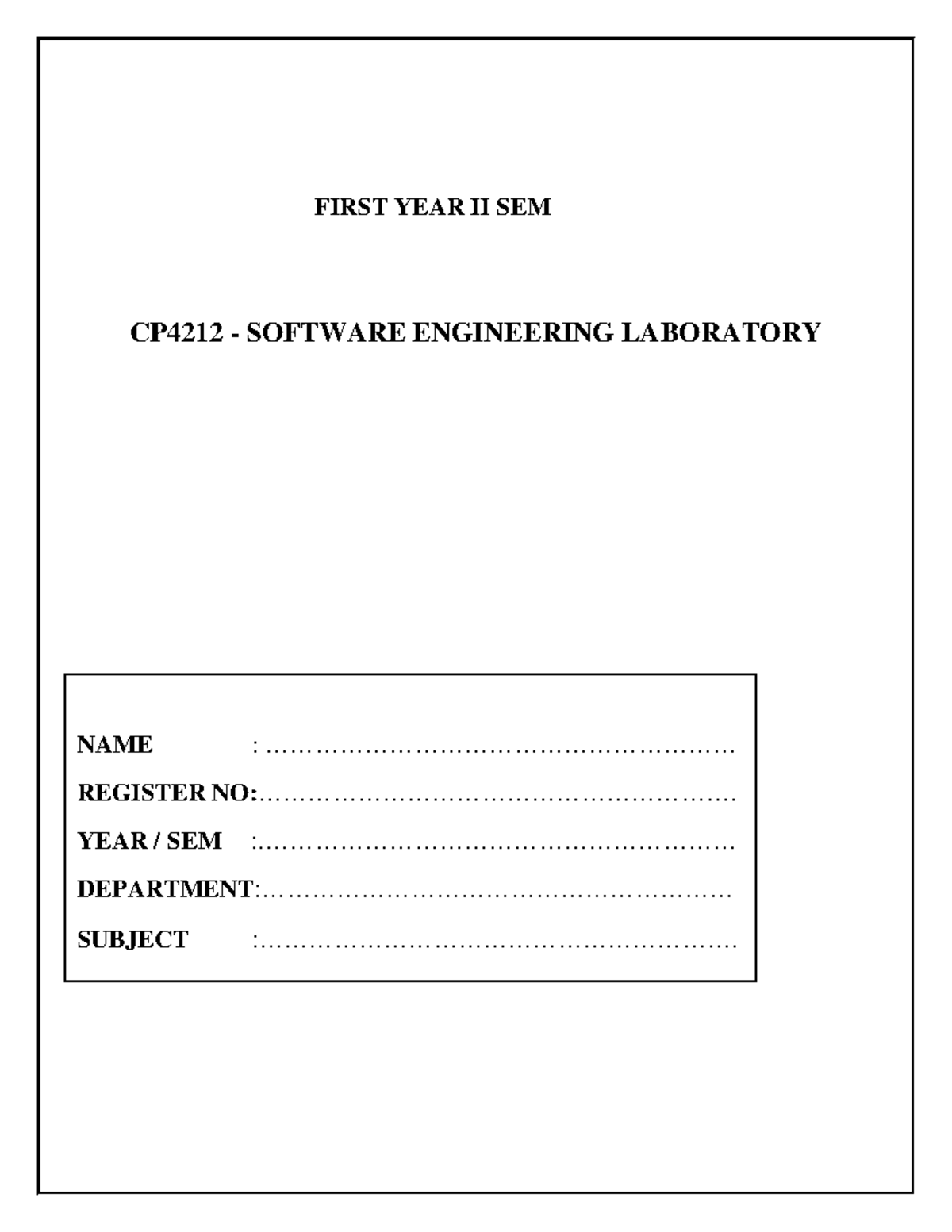 CP4212 Software Engineering Lab: Problem Statement & SRS Preparation ...