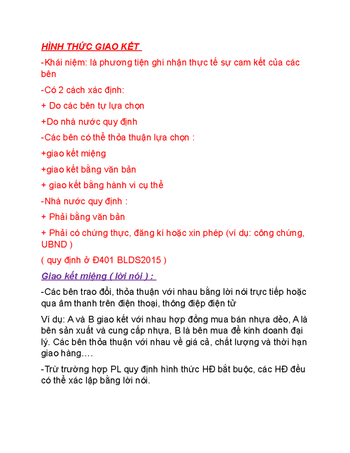 Lkdd - flie lý thueets lật kih doanh - HÌNH THỨC GIAO KẾT -Khái niệm ...