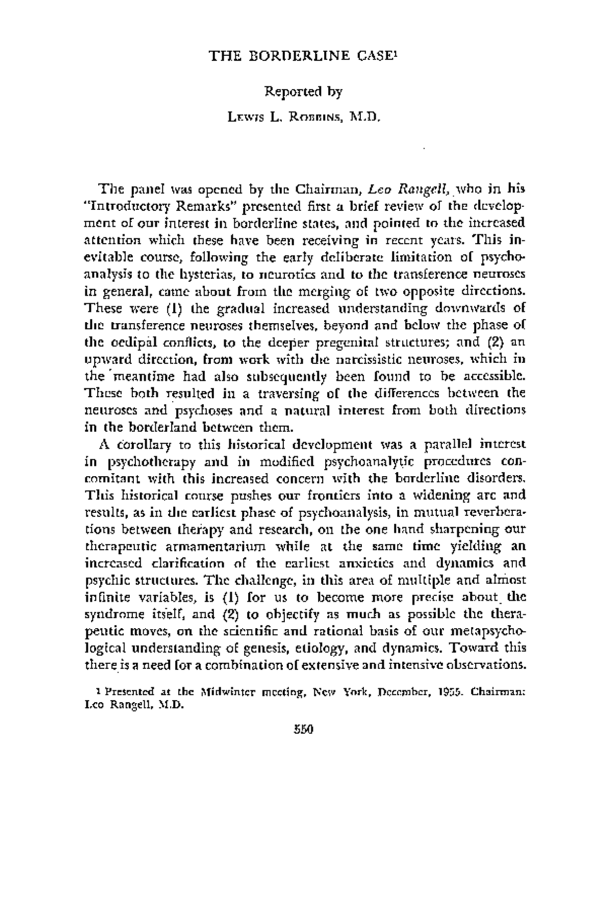 The Borderline Case: Analyzing Psychopathology and Therapy ...