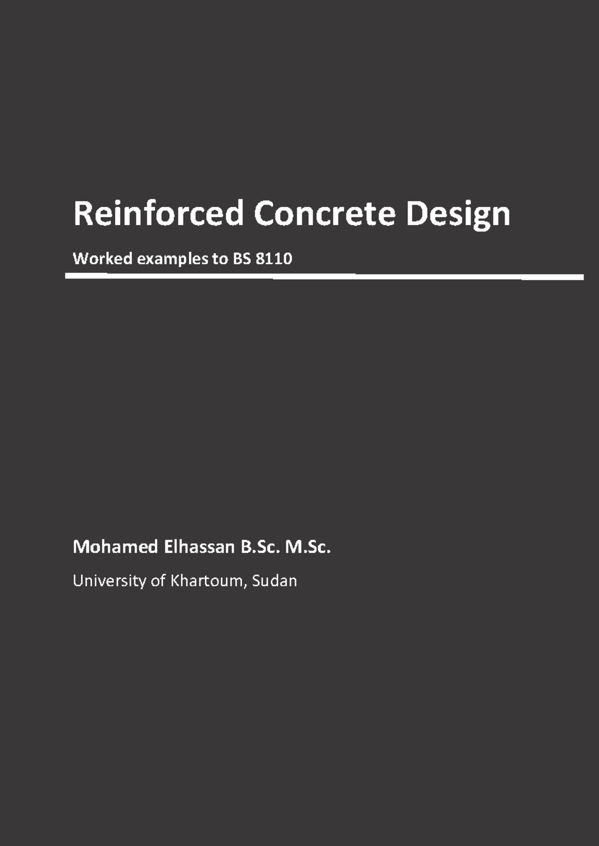 Reinforced Concrete Design Worked Examples to BS 8110 - UofK - Studocu