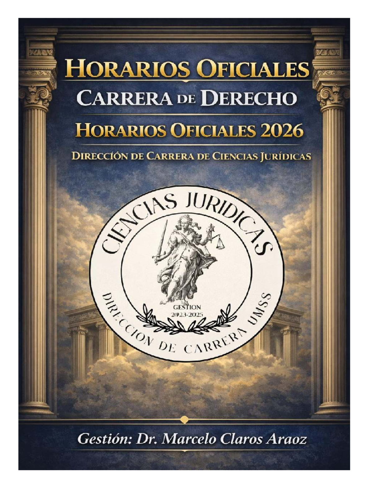 Horarios de Clases Derecho 2026 - Dirección de Carrera - Studocu