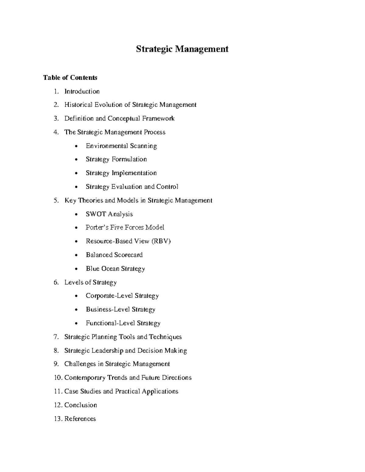Strategic management overview and key concepts for BUS 101 - Studocu
