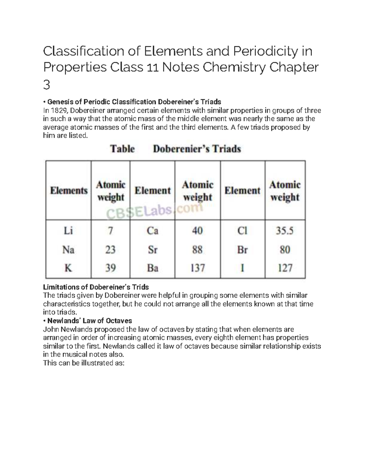 Class 11 Chemistry Notes: Classification of Elements & Periodicity ...