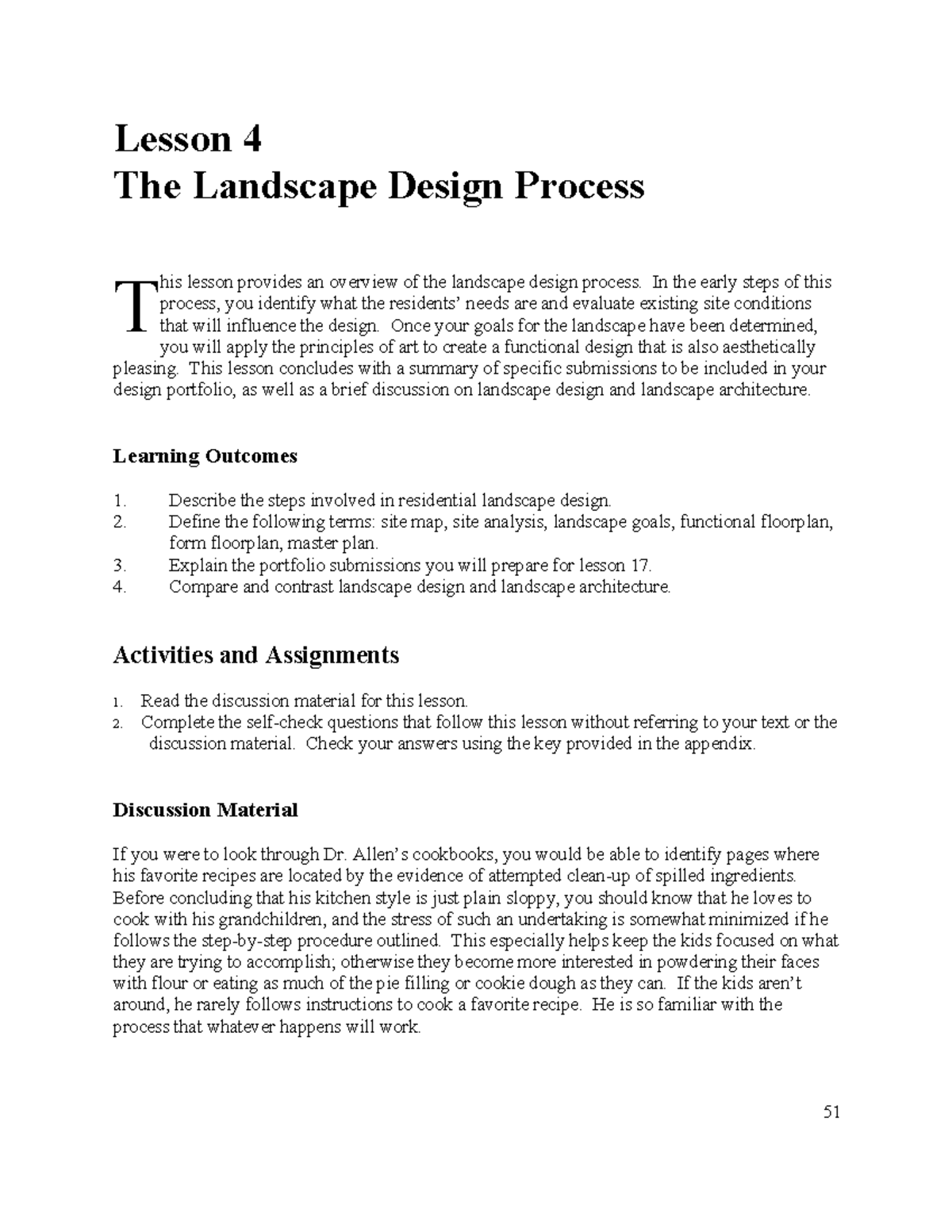 Plant and Wildlife Sciences 103: Lesson 4 - Overview of Landscape ...