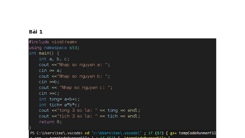 Lab 1 - KTLT: C++ Programming Exercises and Solutions - Studocu