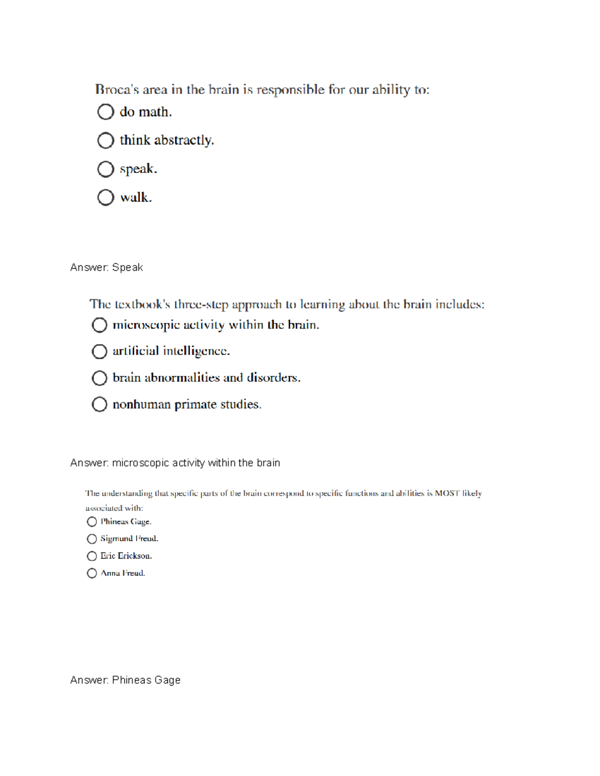 Psychology Test 2 Notes - Key Concepts and Answers - PSY 101 - Answer ...