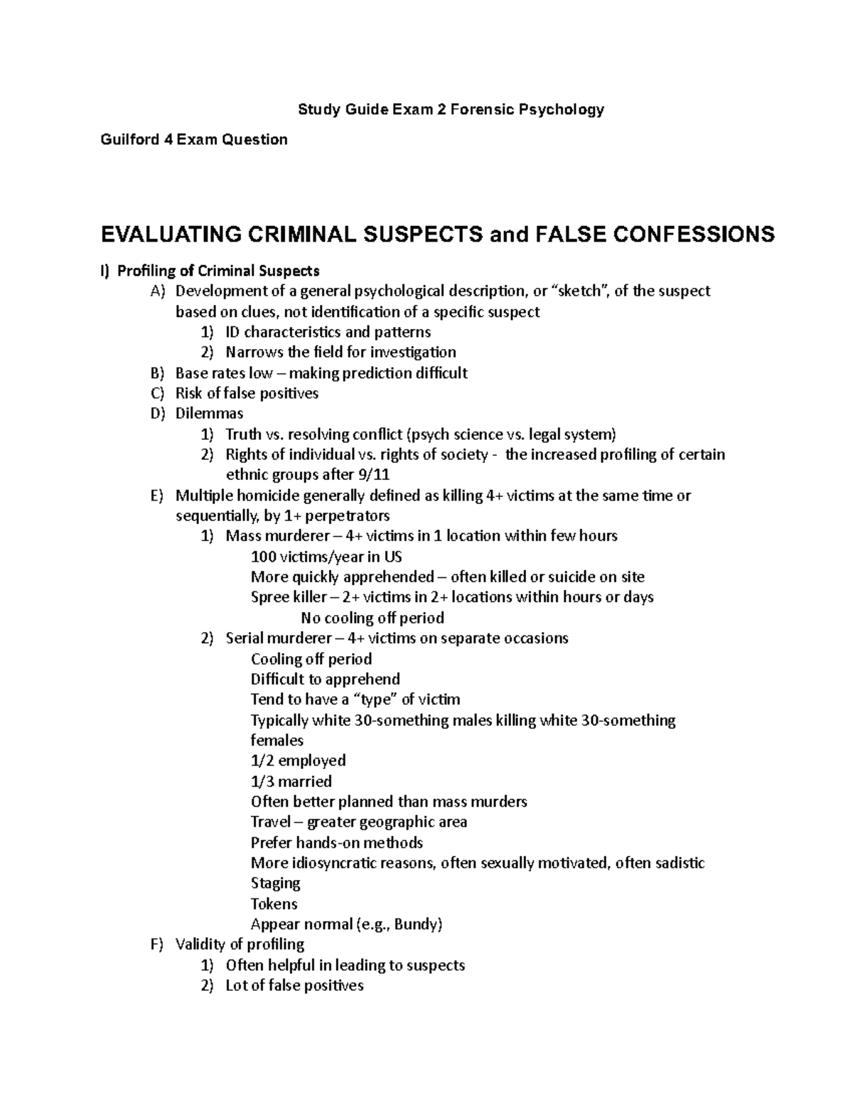 Forensic Psychology: Exam 2 Study Guide on Jury Nullification and Bias ...