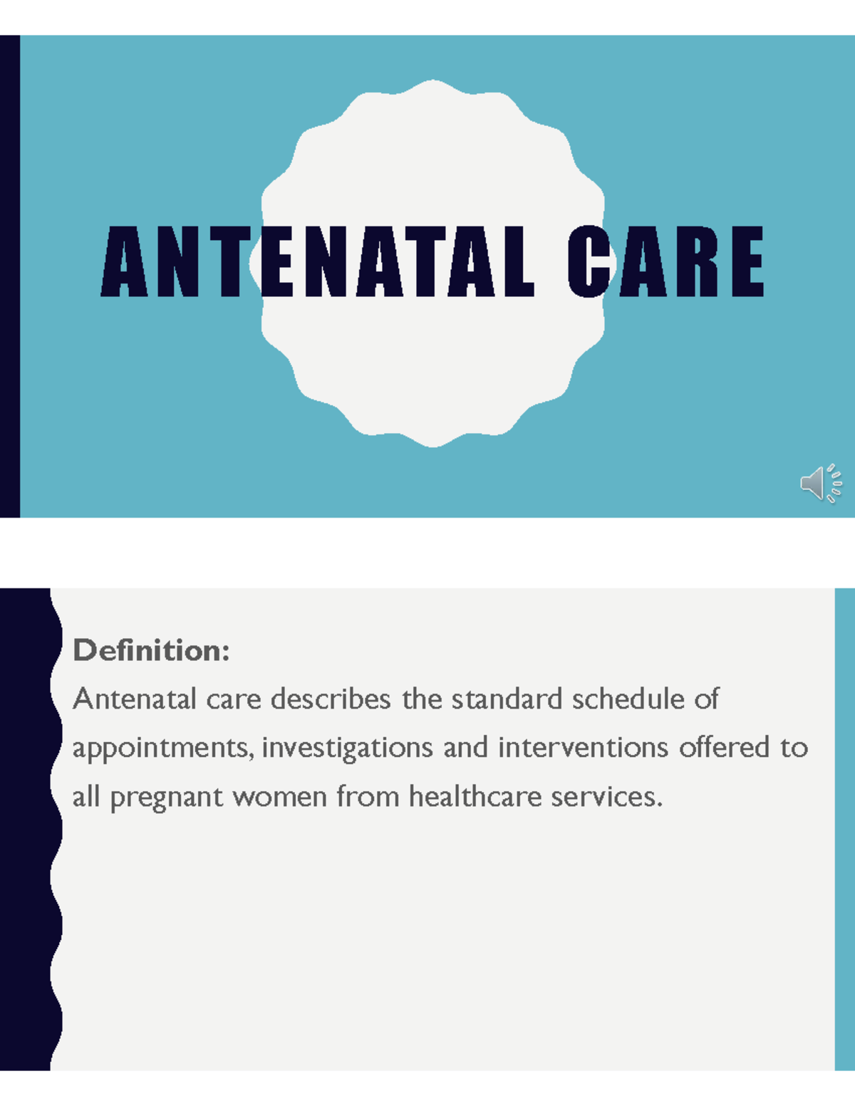 Antenatal Care 2 - Comprehensive Guide for Expecting Mothers - Studocu