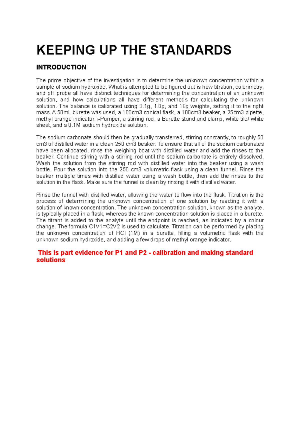 Assignment 2C Keeping UP THE Standards - KEEPING UP THE STANDARDS ...