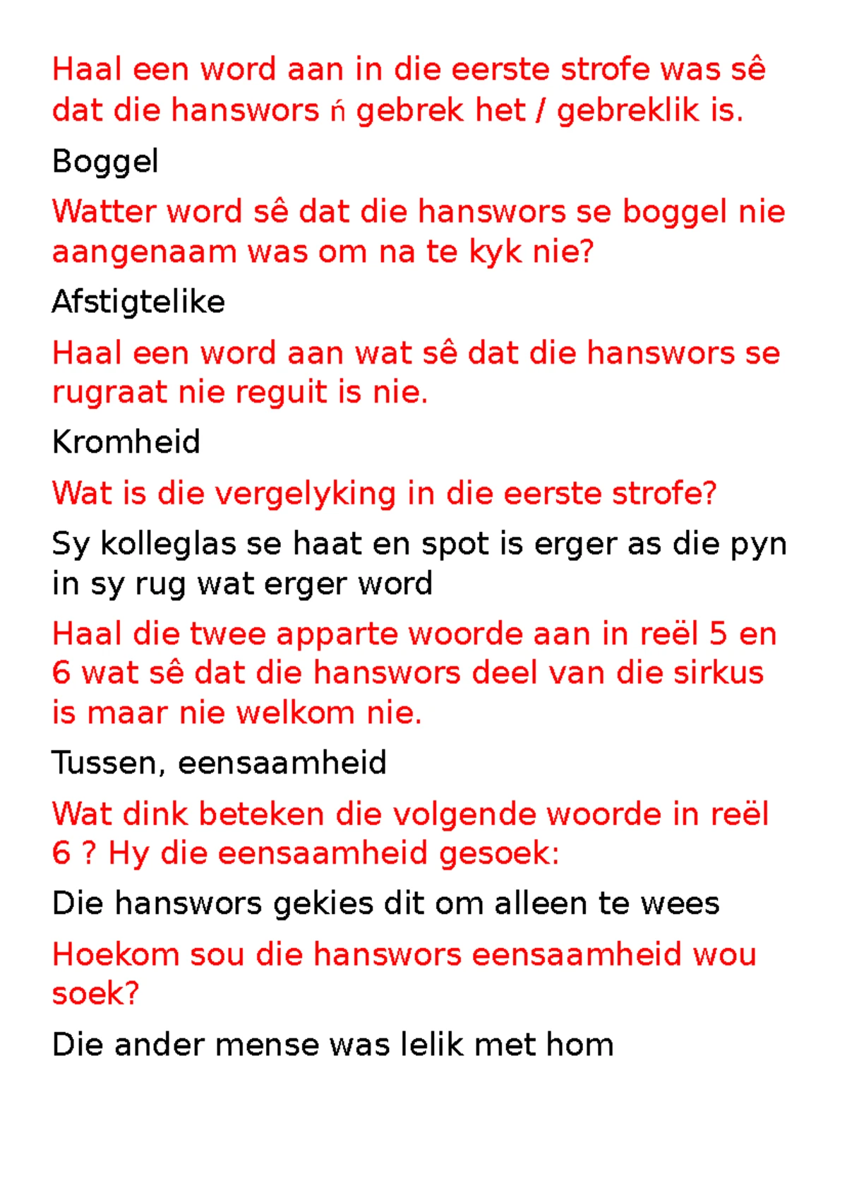 Afrikaans Poëzie Struktuur en Tipografie Notas - Studocu