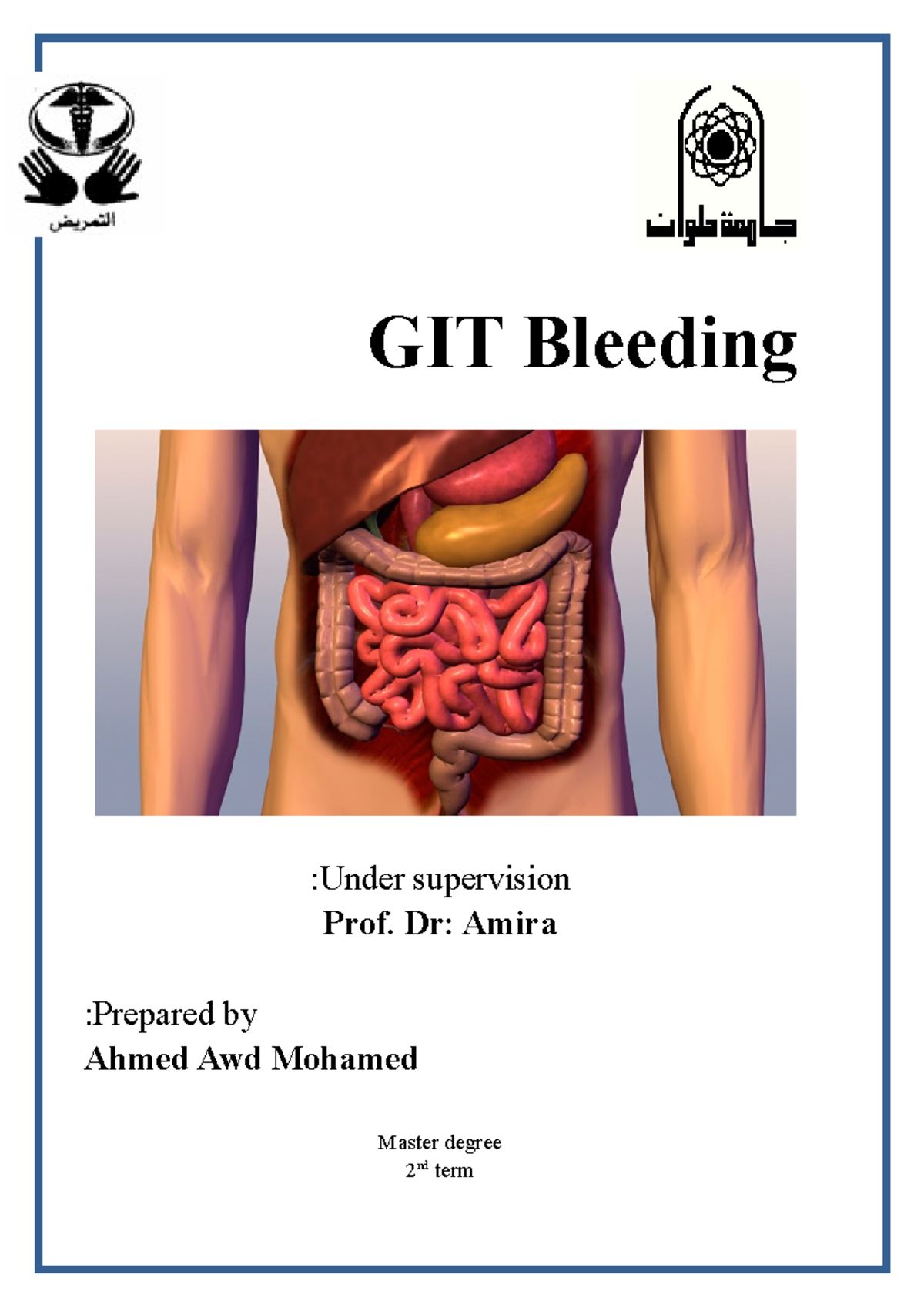 GIT Bleeding: Comprehensive Nursing Notes - 2nd Term Insights - Studocu