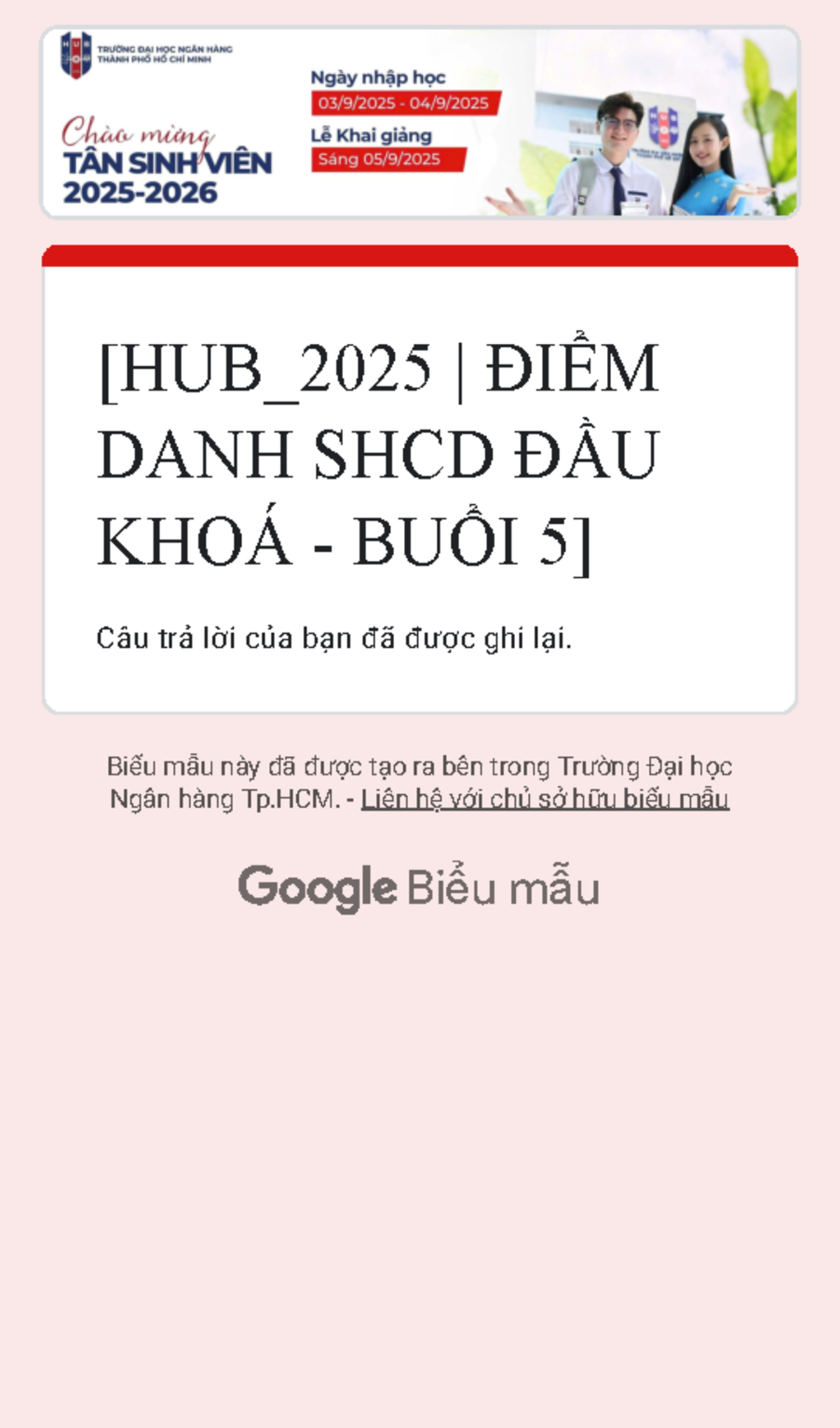 [HUB 2025 ĐIỂM DANH SHCD ĐẦU KHOÁ - BUỔI 5] - kinh doanh công nghệ hà ...