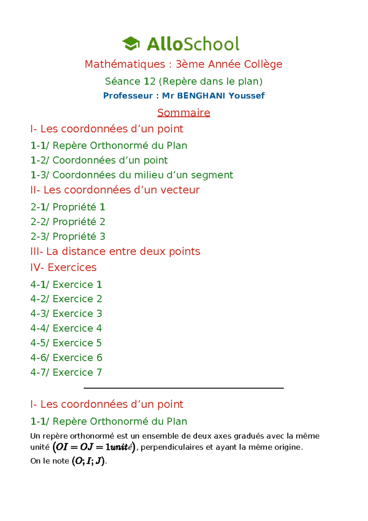 math-matiques-3-me-ann-e-coll-ge-s-ance-12-rep-re-dans-le-plan