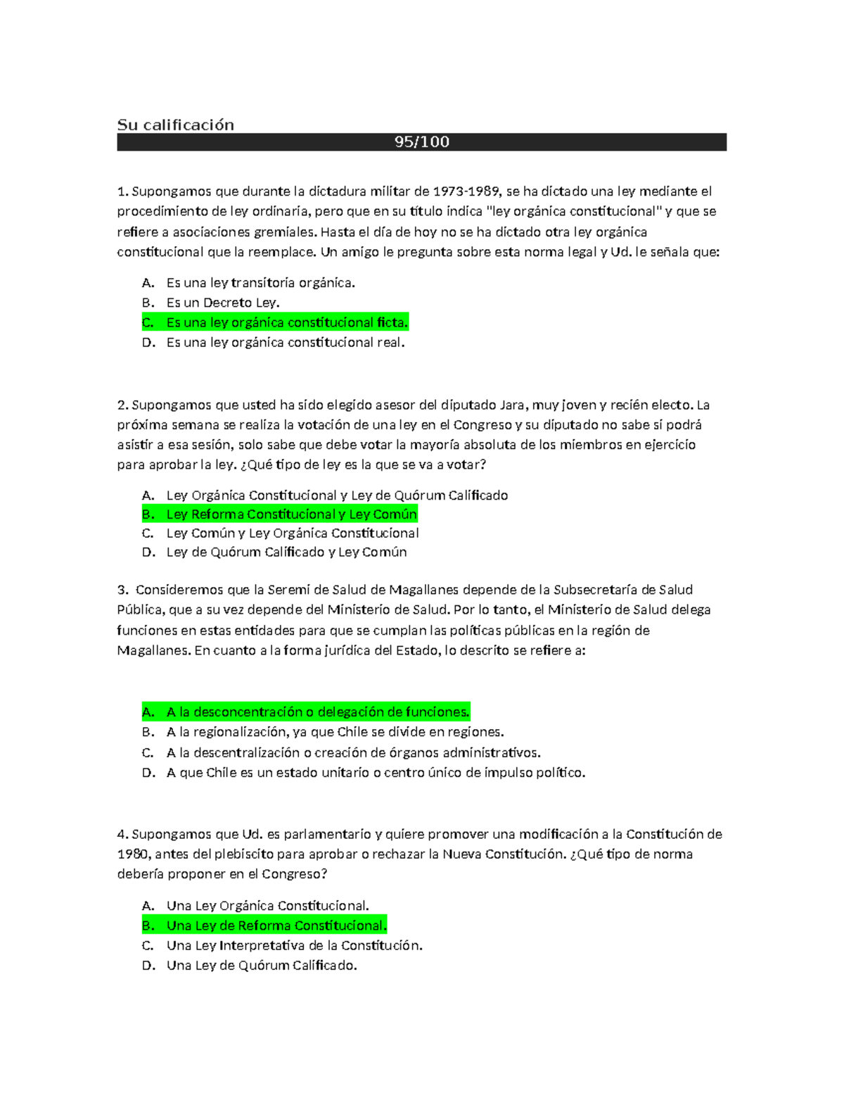 Prueba 1: Análisis de Leyes y Normas en Derecho Constitucional - Studocu