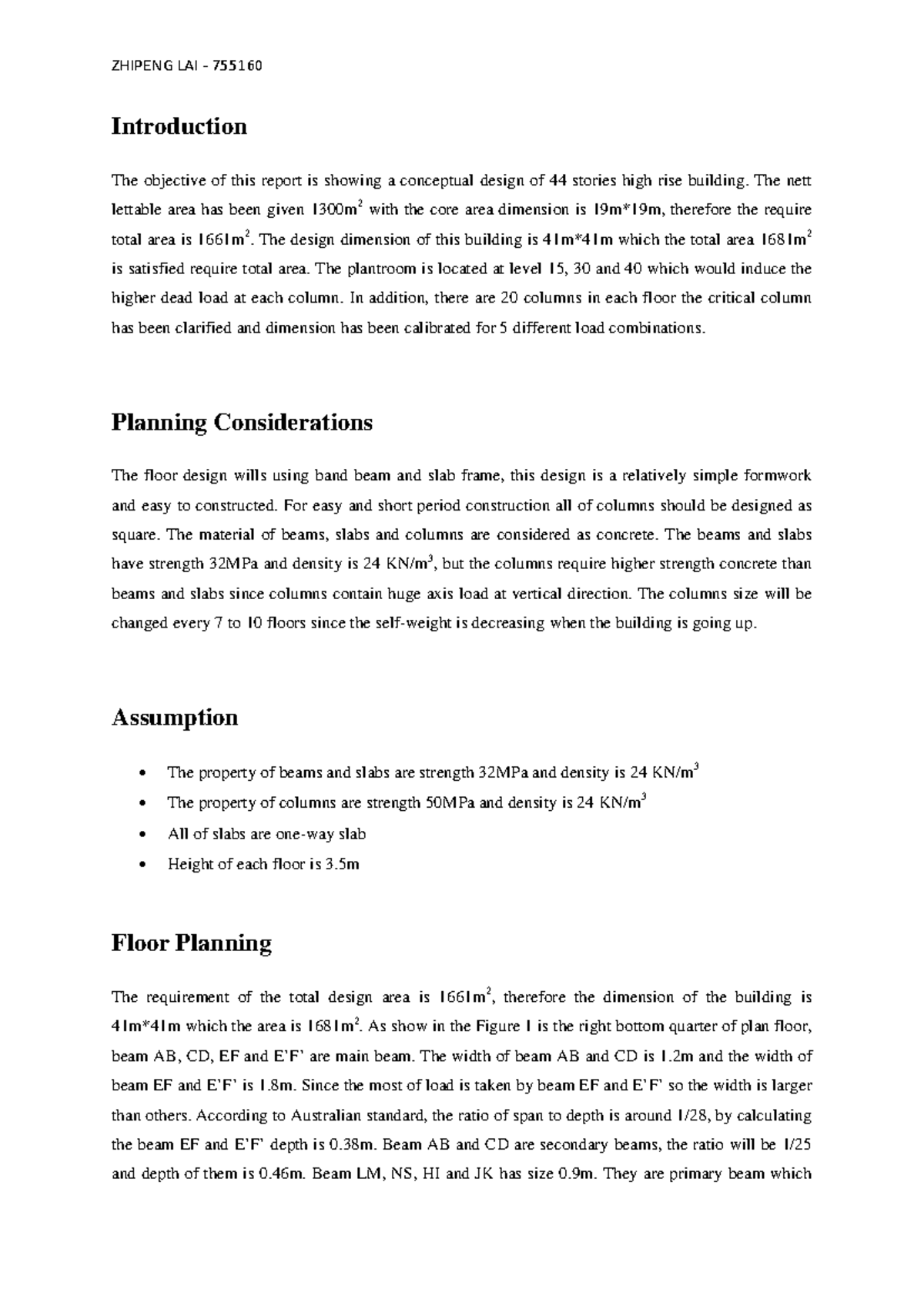 Project Part A - High Rise Structures - Introduction The objective of ...