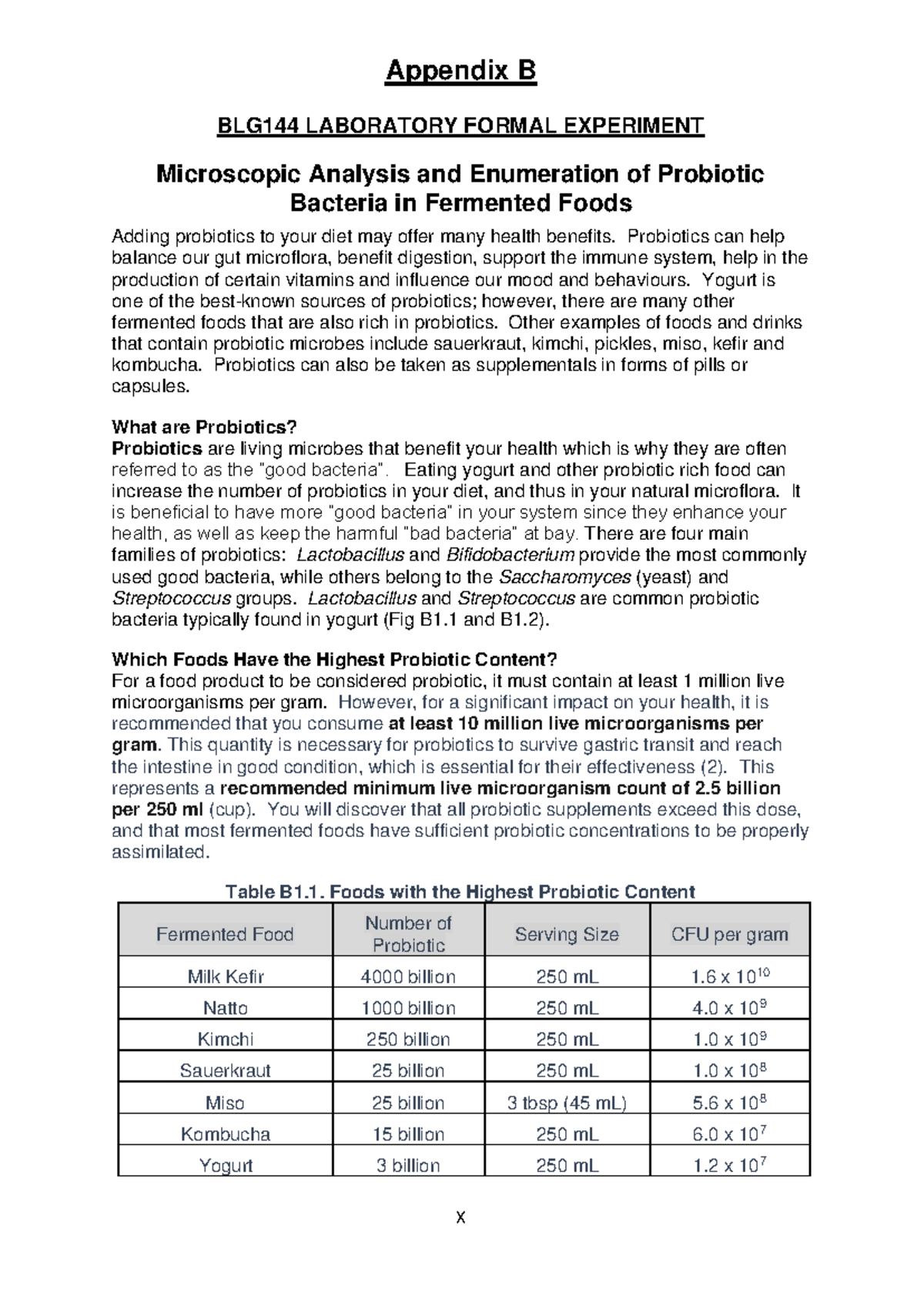 lab stuff formal rep - X Appendix B BLG144 LABORATORY FORMAL EXPERIMENT ...