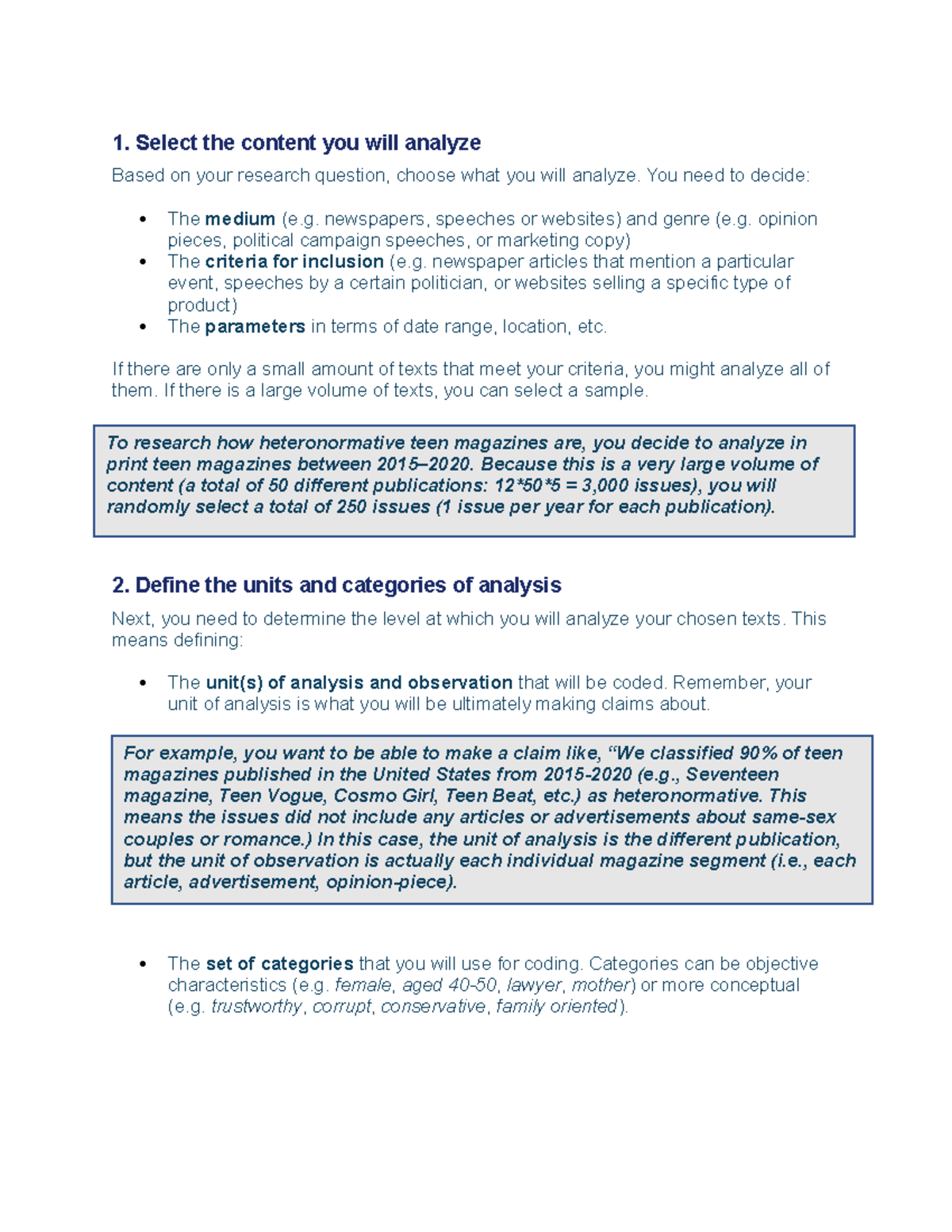 Content Analysis Assignment: Methods & Coding for Media Studies - Studocu