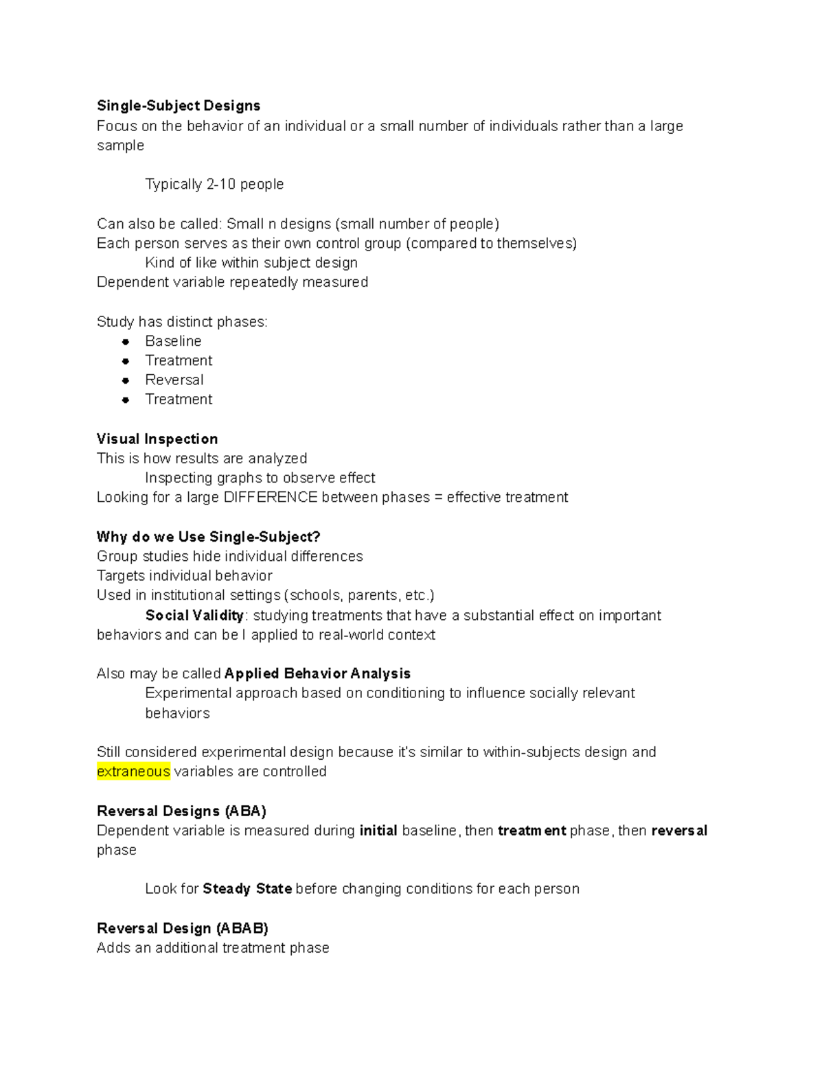 Chapter 10: Single-Subject Research Designs and Analyses - Studocu