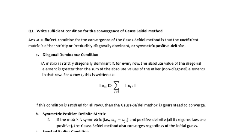 Practice Set Solutions for Numerical Methods (Course Code: NM101) - Studocu