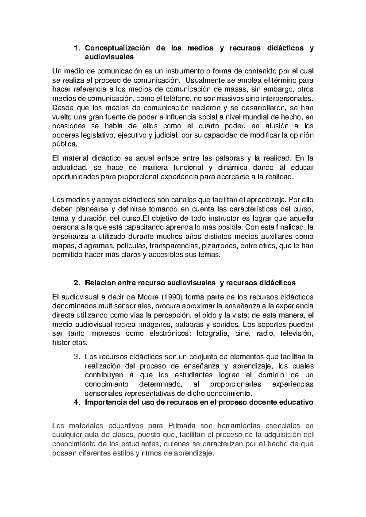 Medios y Recursos Didácticos Audiovisuales en la Educación - Document Preview