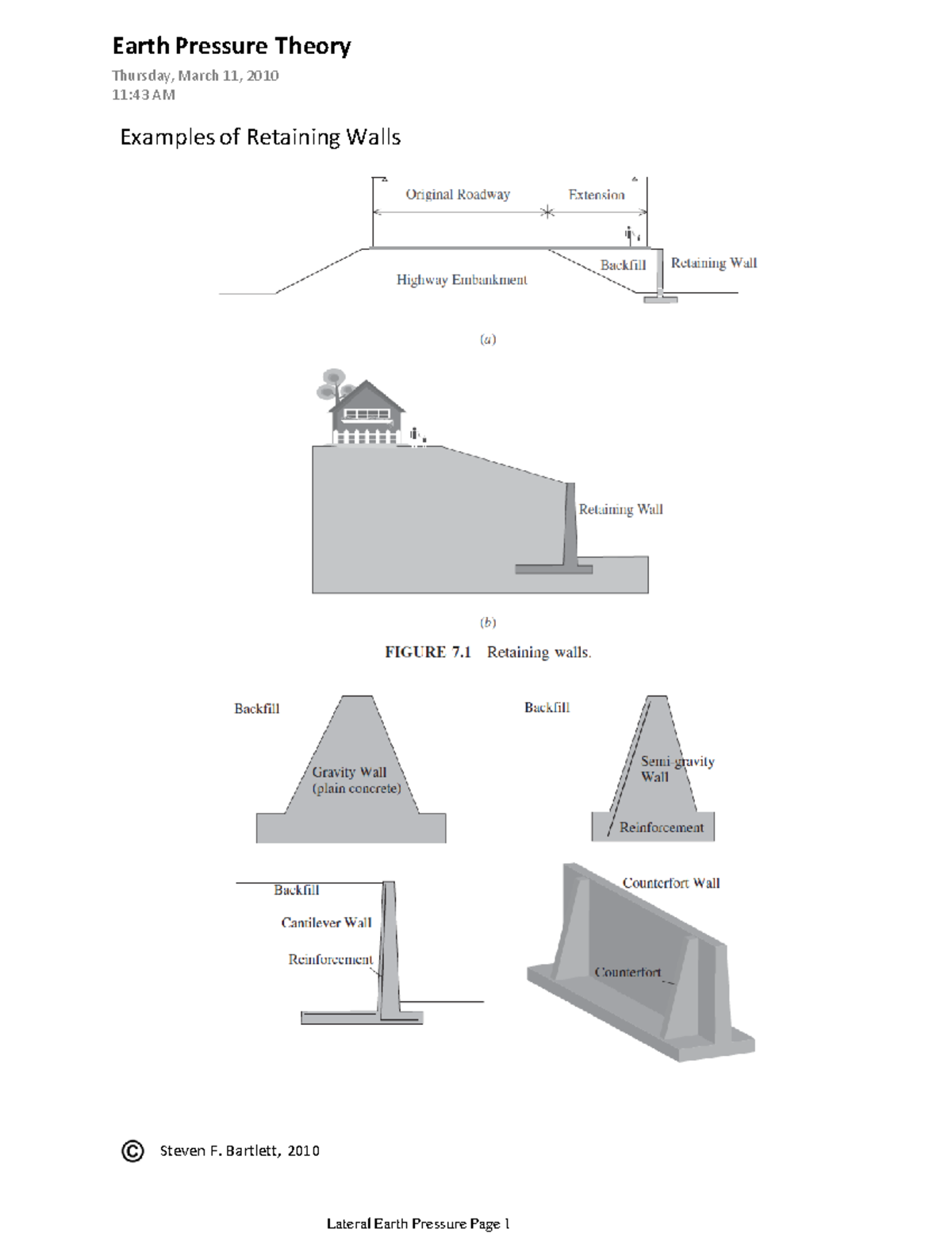 Lateral Earth Pressure Analysis and Key Concepts - CE 401 - Studocu