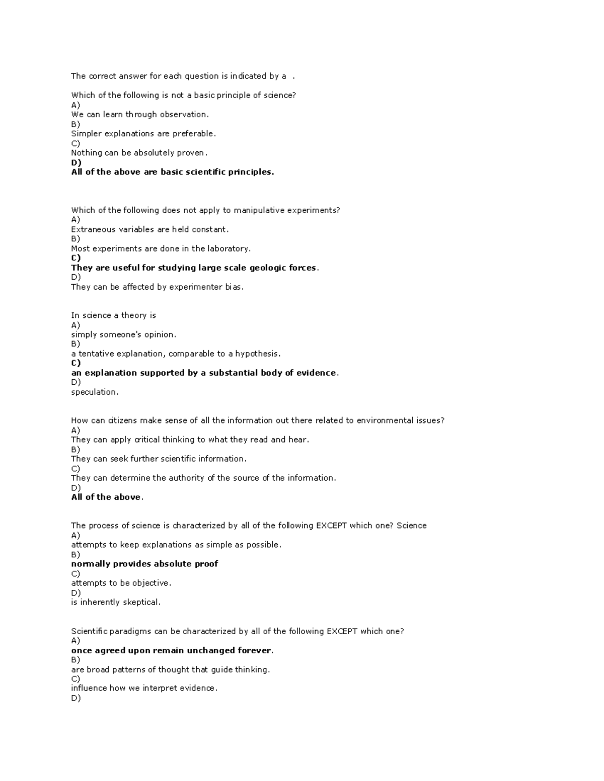 Ans chapter 1Practice quizzes 1 - The correct answer for each question ...
