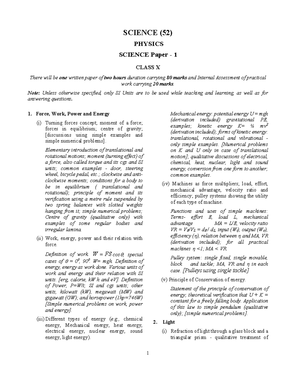 Physics Class X - Comprehensive Study Guide by Tarun Rupani - Studocu