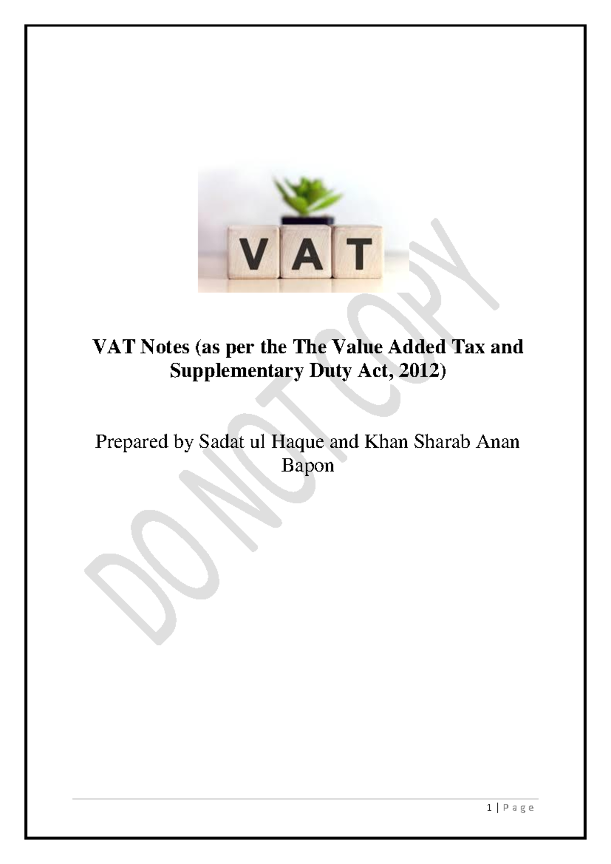 VAT Notes and Key Concepts from Lectures for ACCT 301 - Studocu