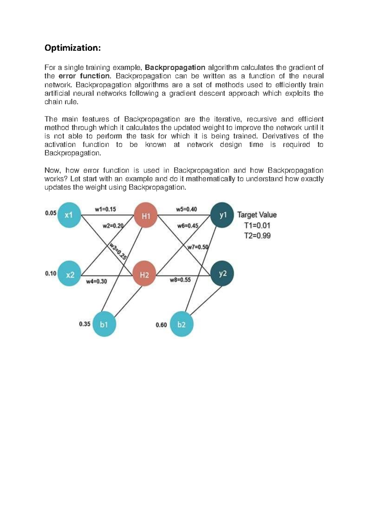 Deep Learning: Backpropagation Algorithm Explained (Unit 1) - Studocu