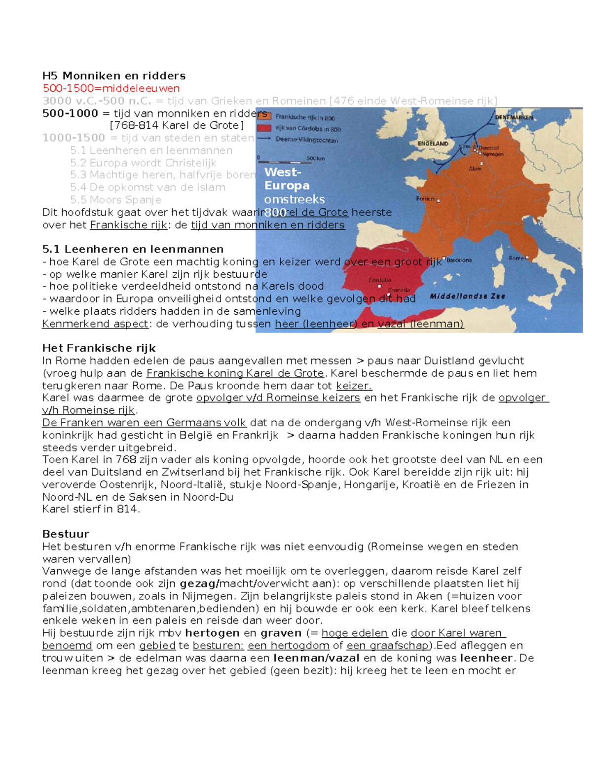 H5 Monniken en Ridders: Karel de Grote en de Opkomst van Europa ...