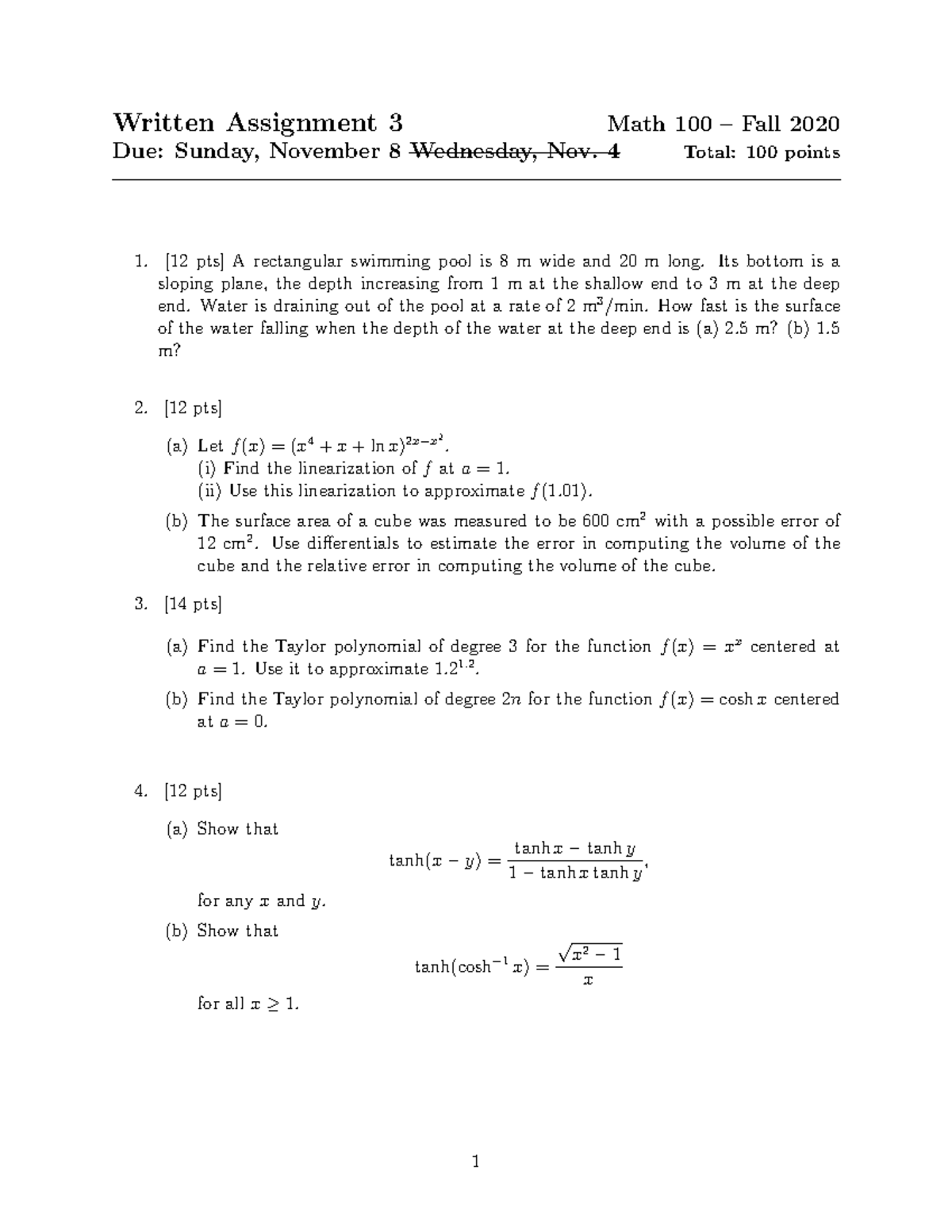 Math100 - Fall 2020 Final Written Assignment 3 Overview - Studocu
