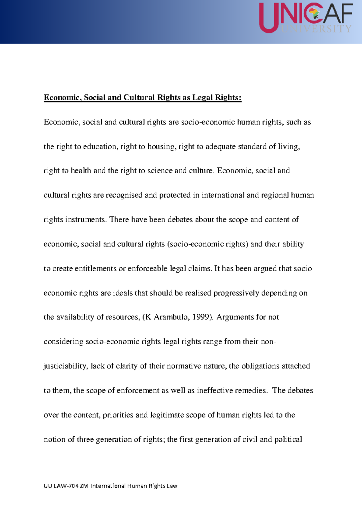 3a. Economic, Social and Cultural Rights: Legal Perspectives and ...