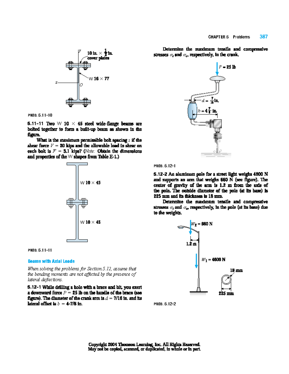 Chapter 5 & 8 Problems on Stresses in Beams - Engineering Mechanics ...