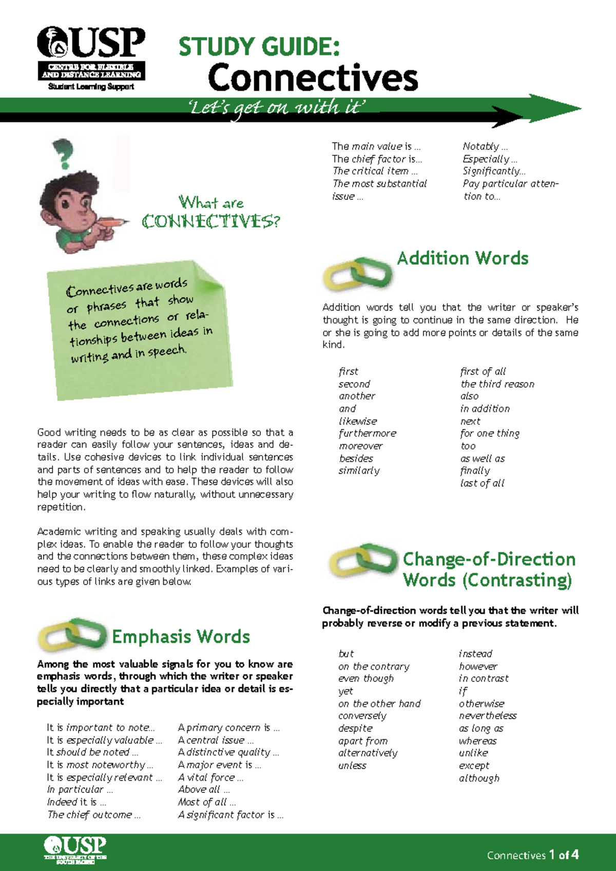 Connectives: Understanding Their Role in Effective Writing - Studocu
