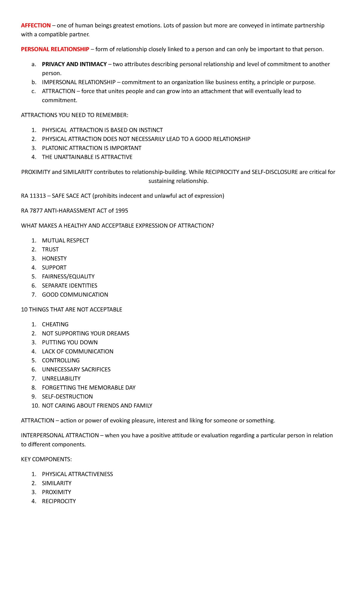 Perdev Long Test: Understanding Personal Relationships and Commitment ...
